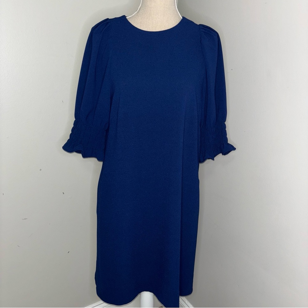 Sara Campbell NEW navy blue limited edition Aria crepe shift dress size XS